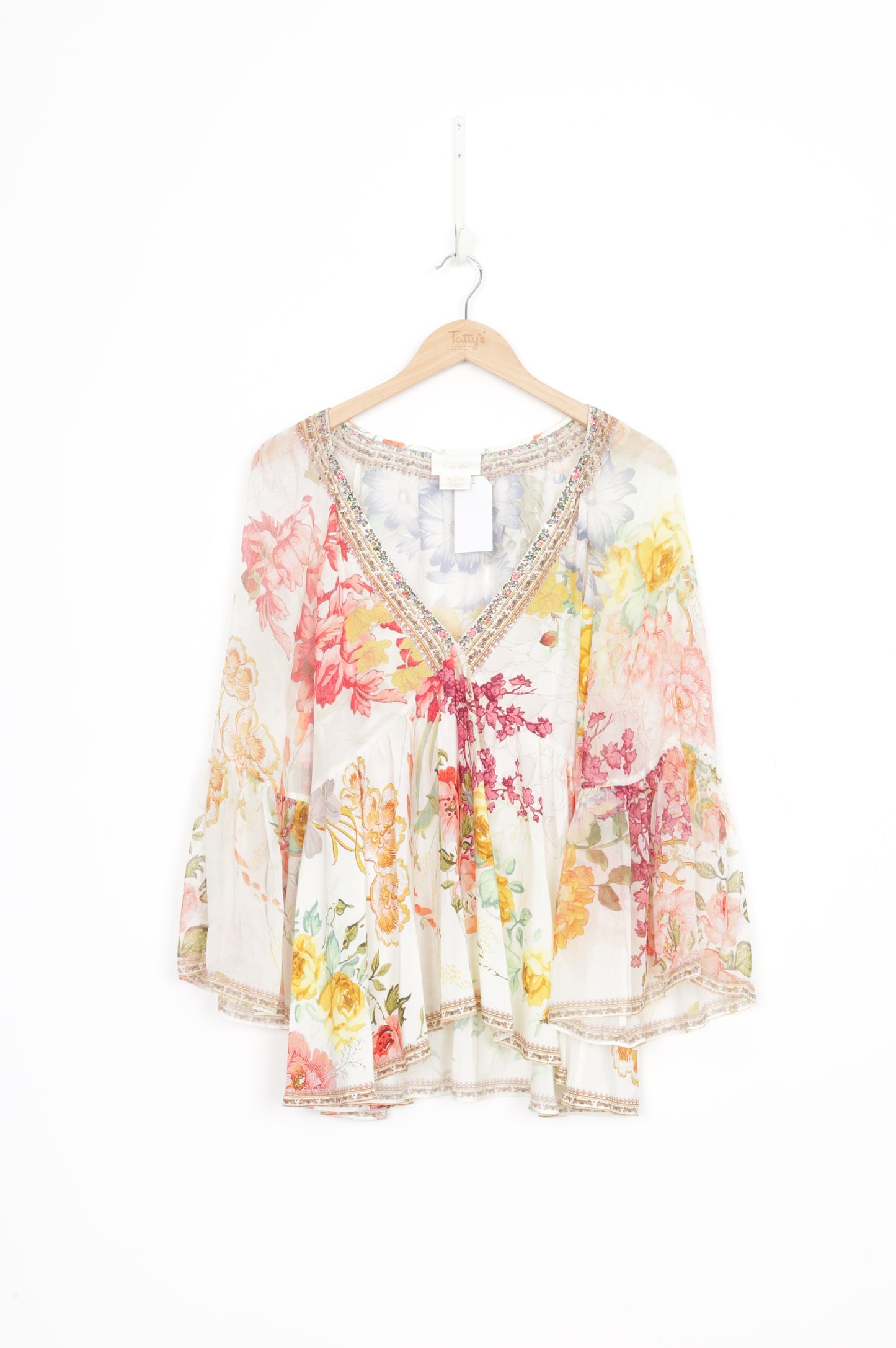 Camilla Womens White Top Size L