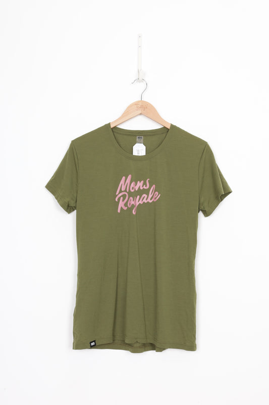 Mons royale Womens Green T-shirt Size L