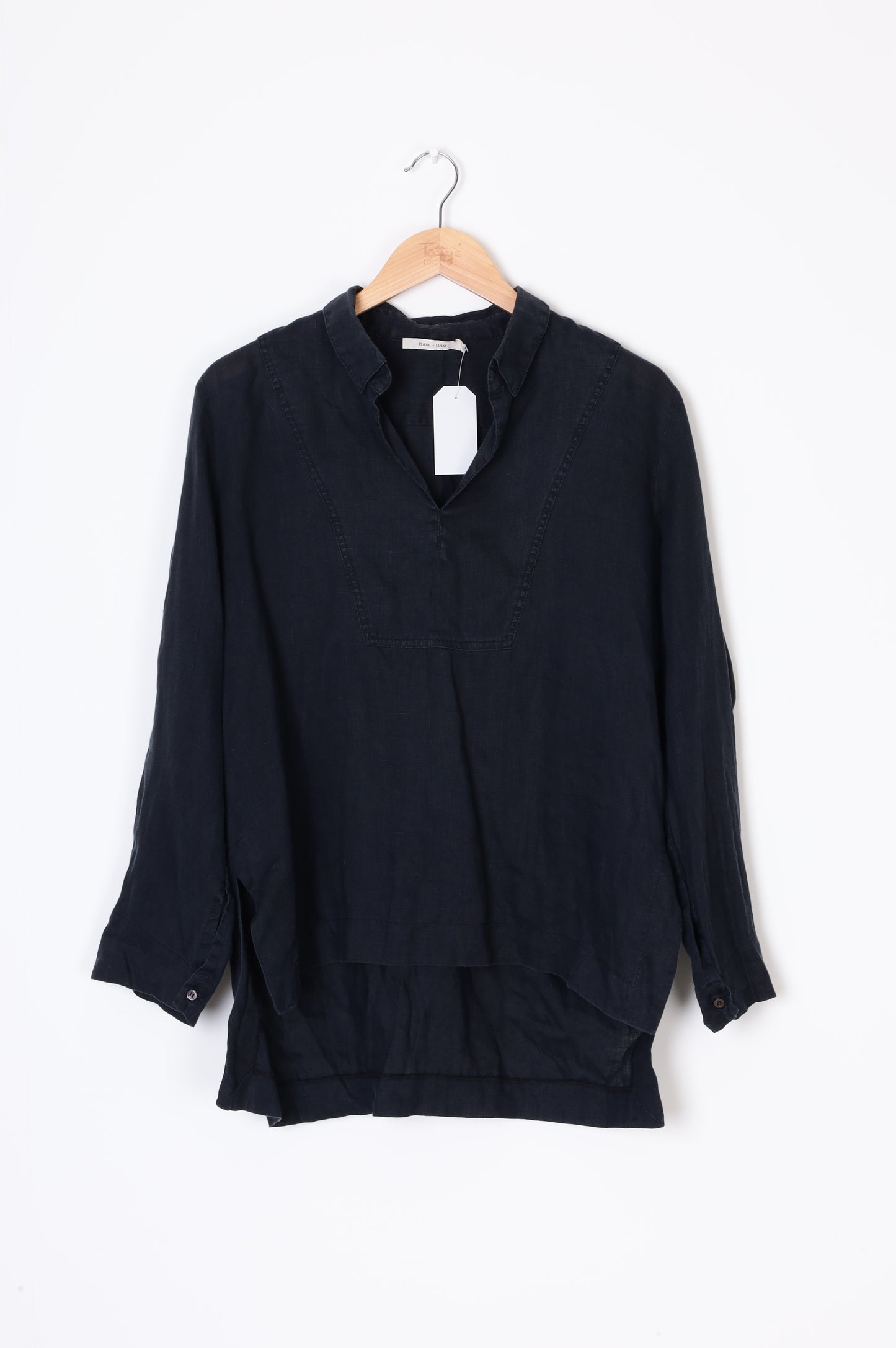 Isaac + Lulu Womens Blue Blouse Size 10