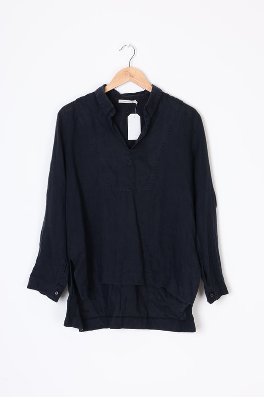 Isaac + Lulu Womens Blue Blouse Size 10