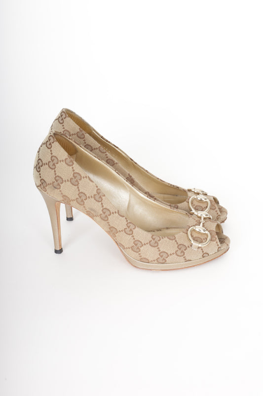 Gucci Womens Brown Heels Size 39