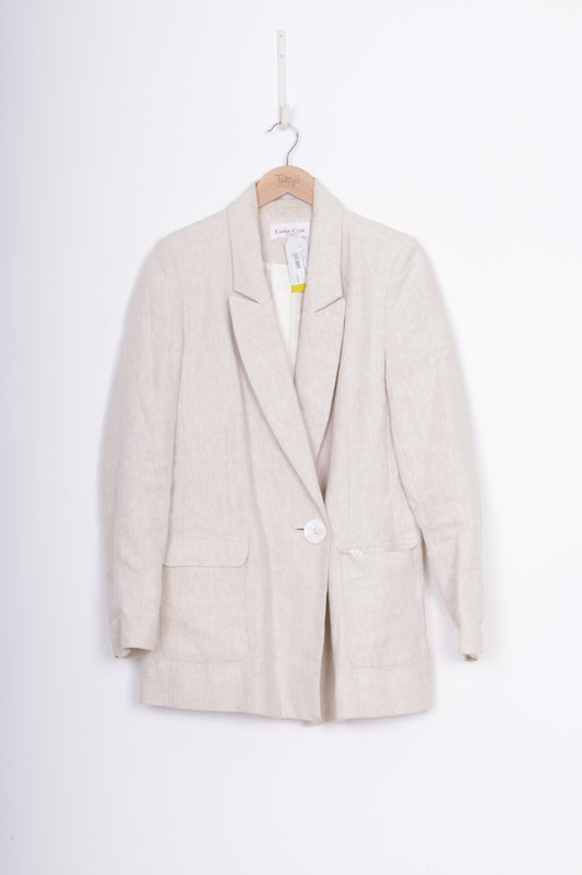 Caitlin Crisp Womens Beige Blazer Size 8