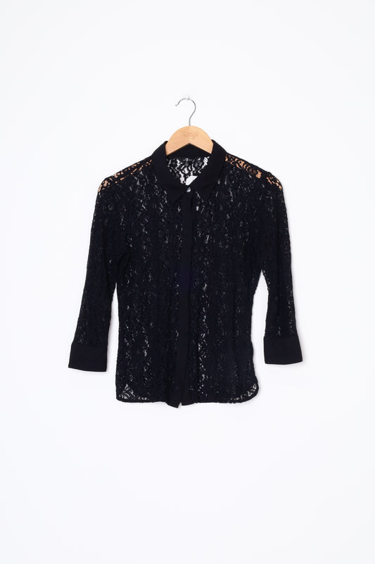 7 for All Mankind Womens Black Top Size S