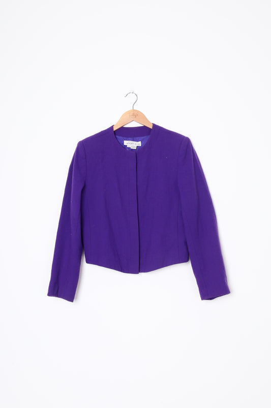 Saks Fifth Avenue Womens Purple Jacket Size 14