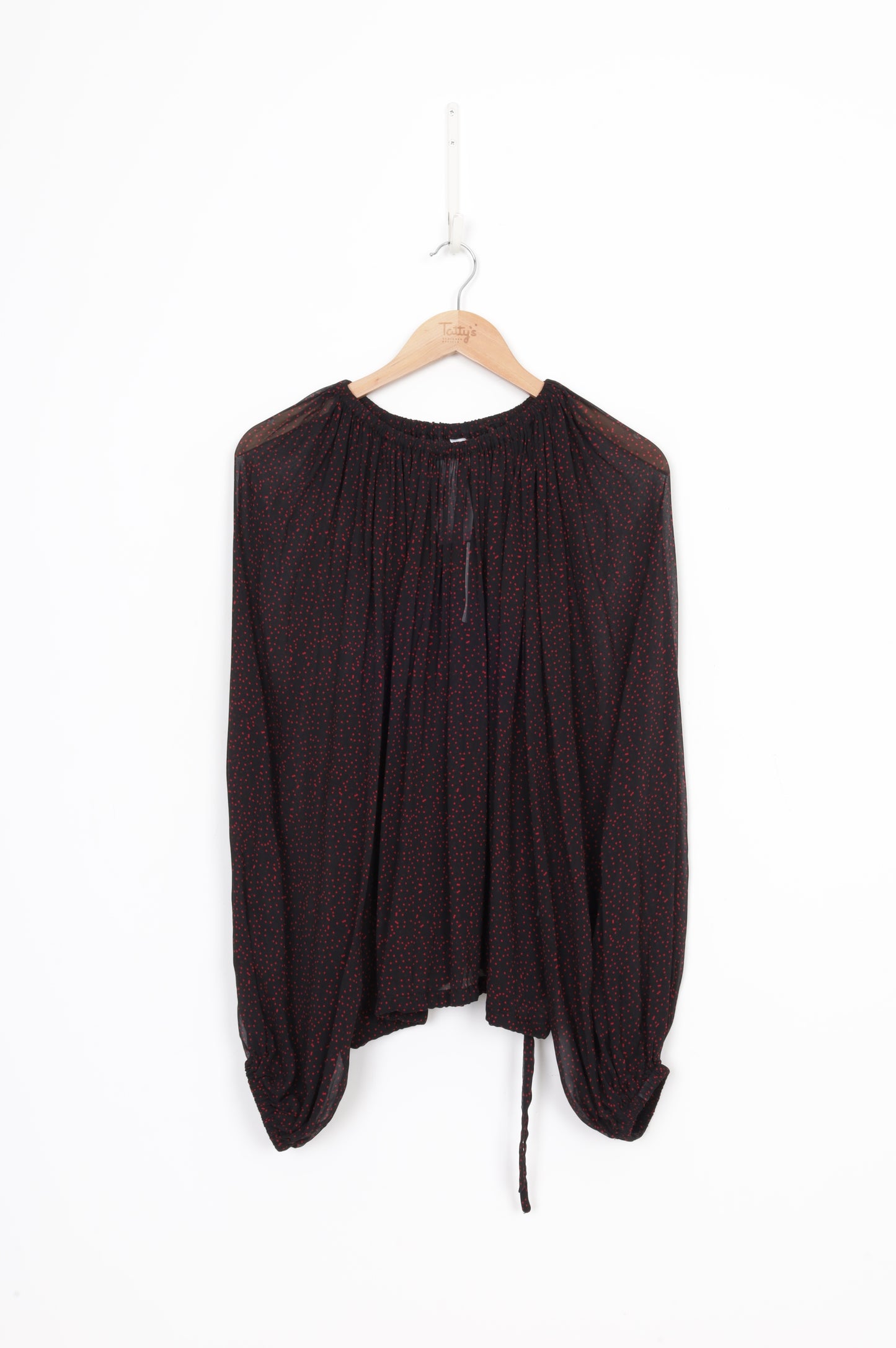 ellis Womens Black Blouse Size 8