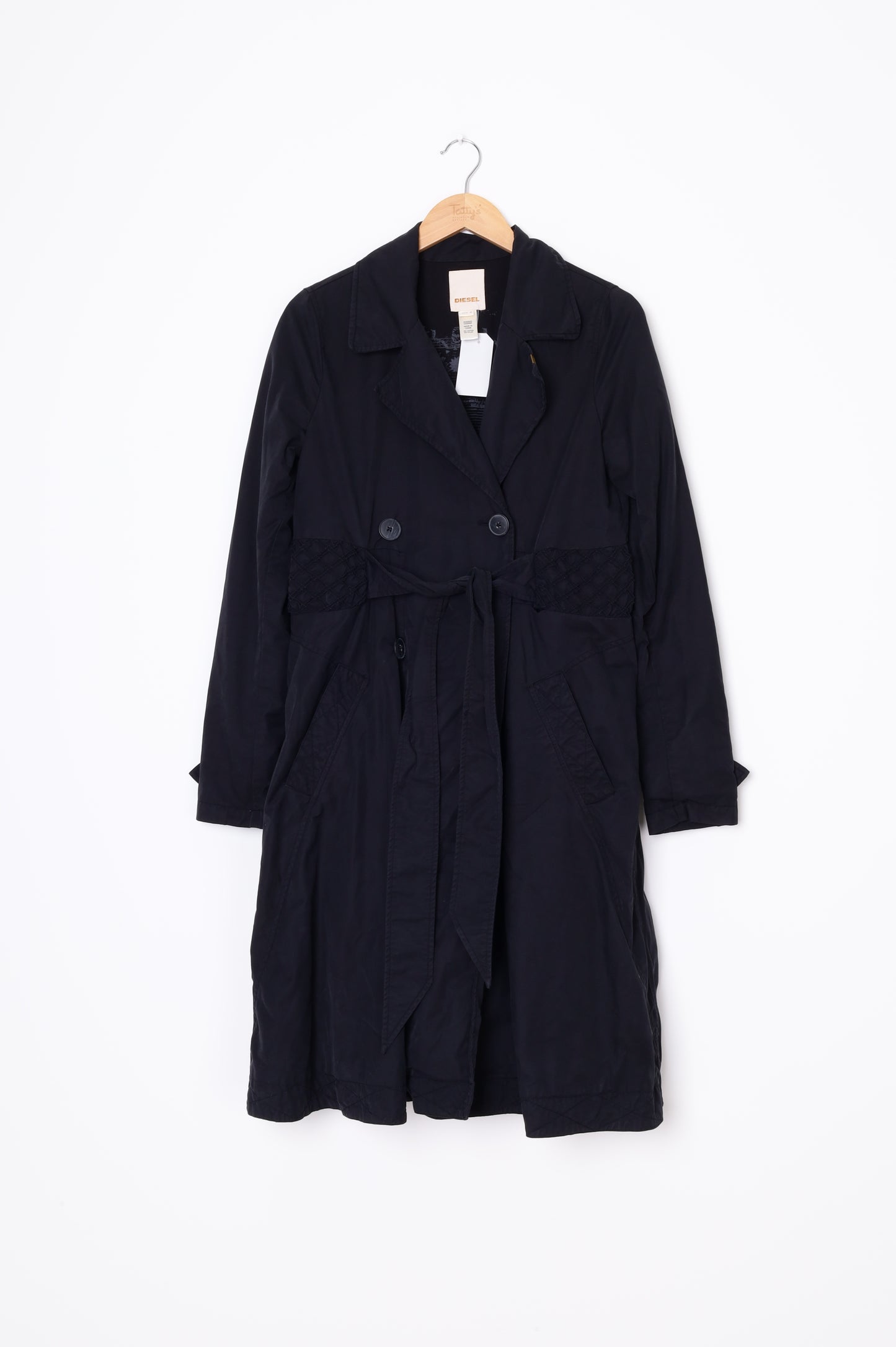 Diesel Womens Black Coat Size M