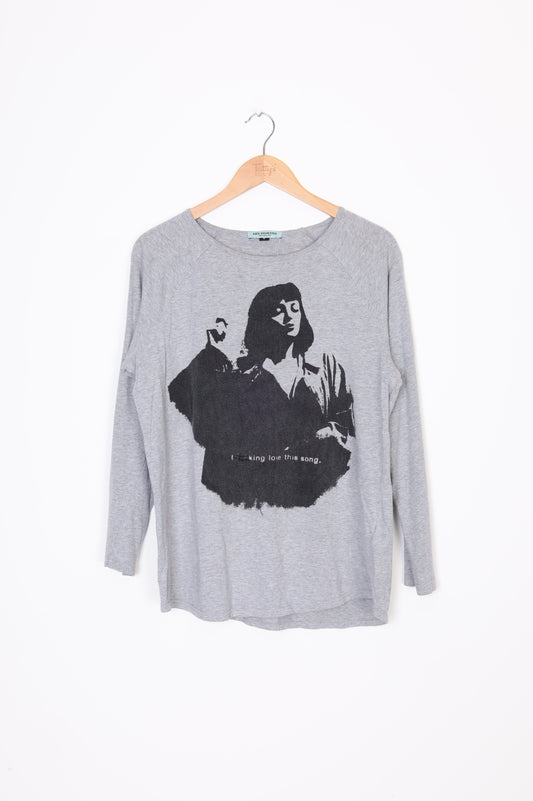Kate Sylvester Womens Grey Top Size M