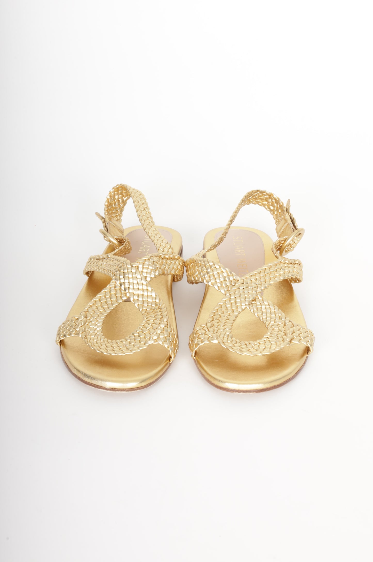 Stuart Weitzman Womens Gold Shoes Size EU 38.5