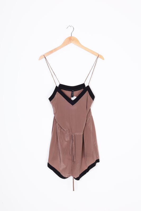 Lonely Womens Brown Jumpsuit Size 6