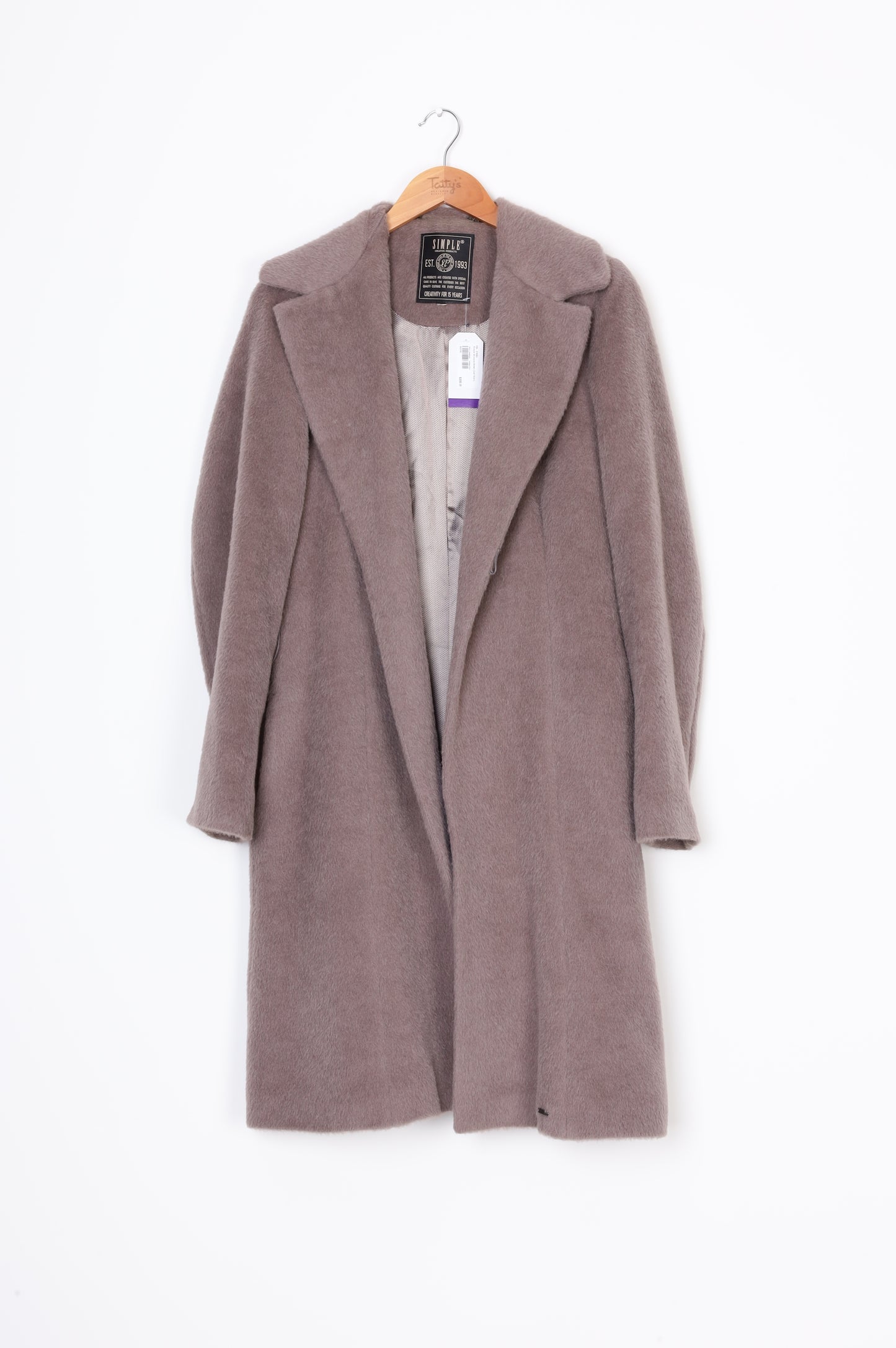 Simple Womens Brown Coat Size L