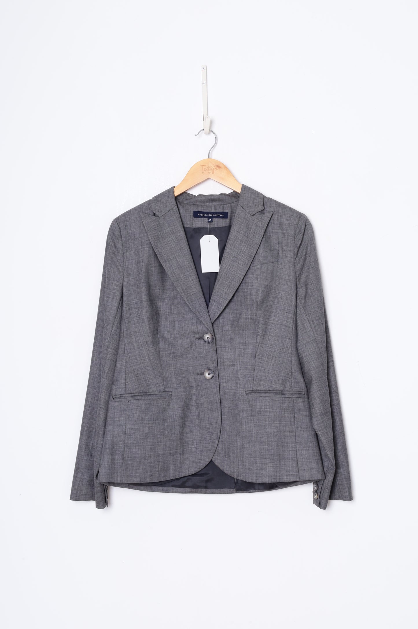 French Connection Womens Grey Blazer Size 10