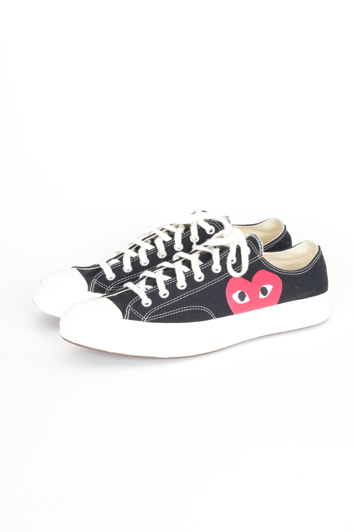 Commes des Garcons PLay X Converse Unisex Black Sneakers Size EU 46.5