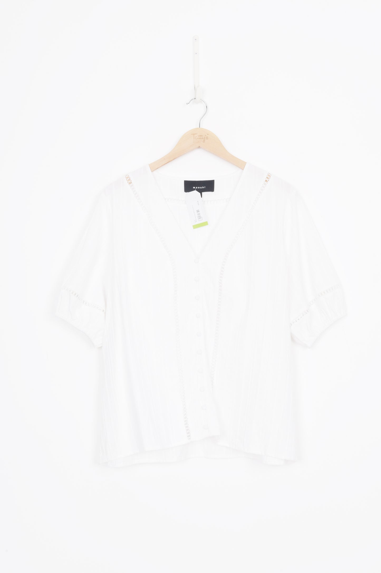 Moochi Womens White Top Size 8