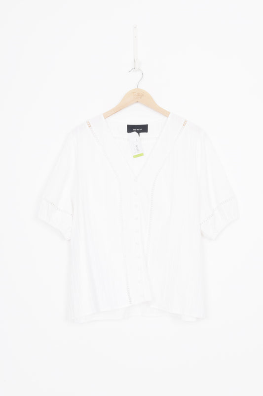 Moochi Womens White Top Size 8
