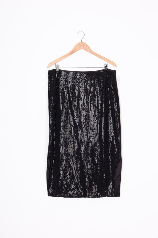 Knuefermann Womens Black Skirt Size L