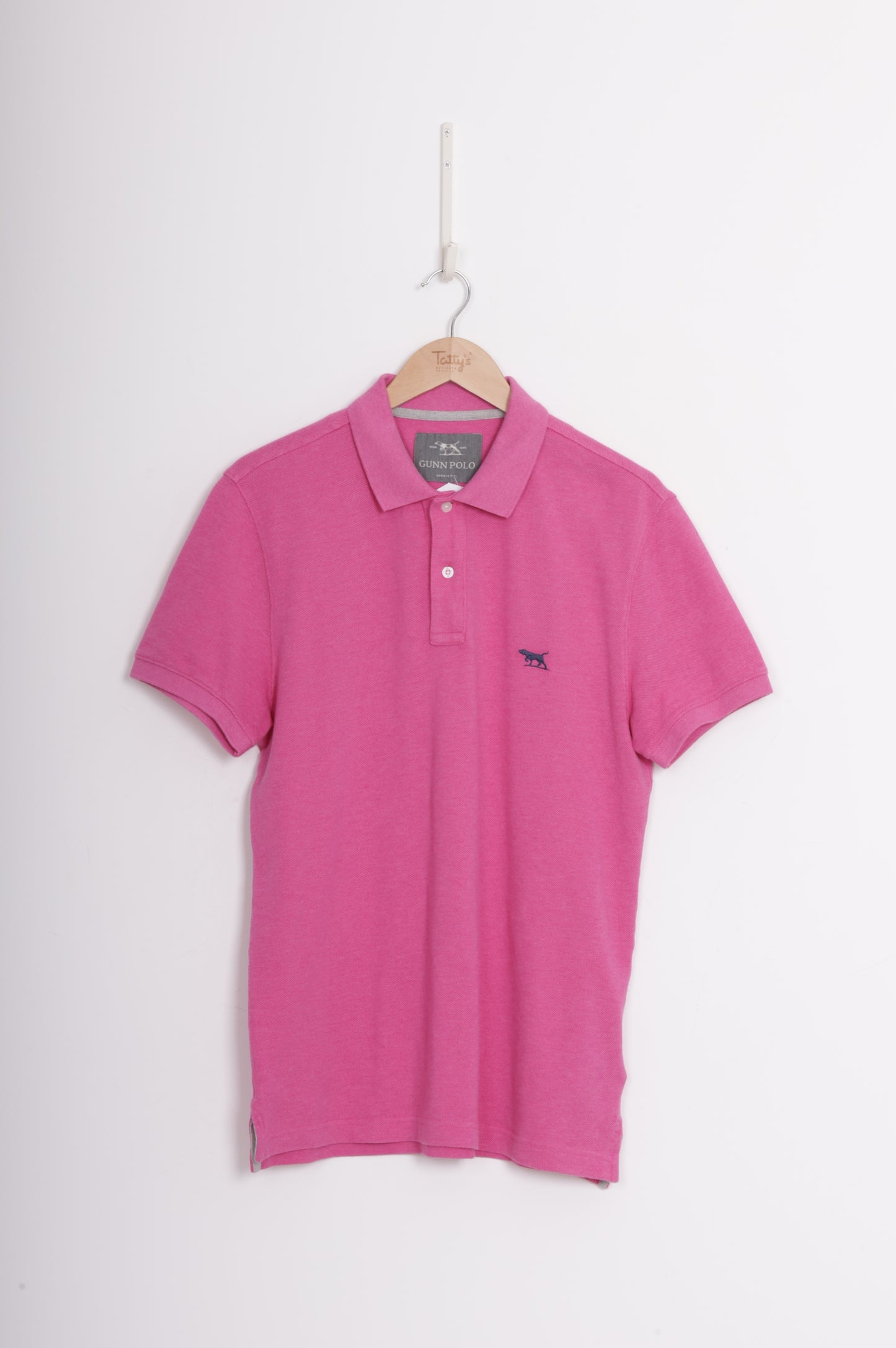 Gunn Polo Mens Pink Shirt Size M