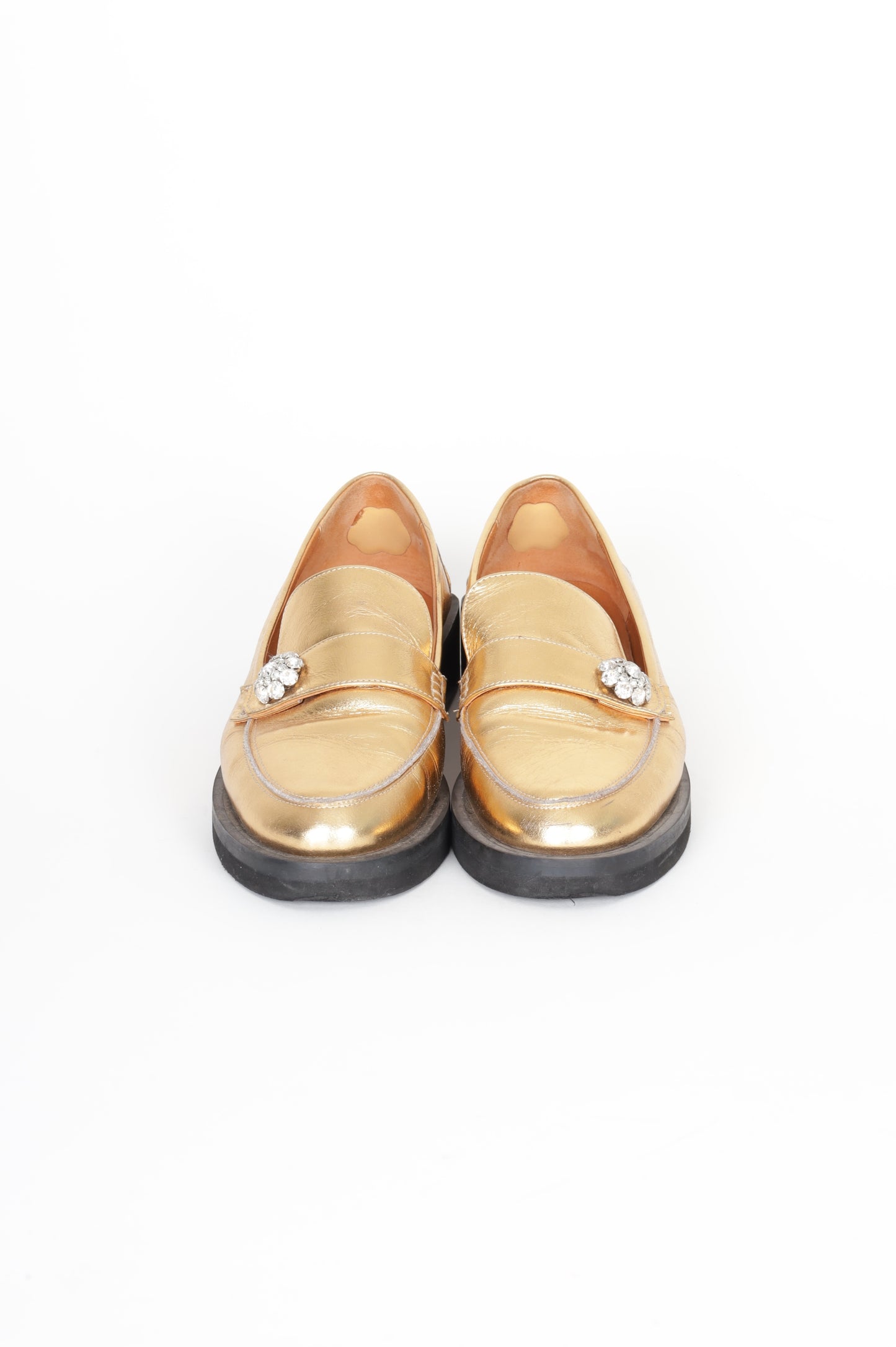 Ganni Womens Gold Shoes Size EU 39