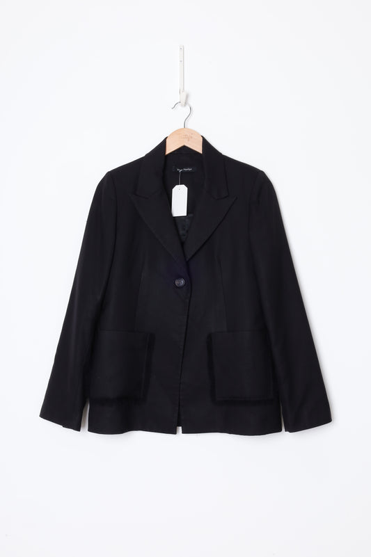 Wynn Hamlyn Womens Black Blazer Size 8
