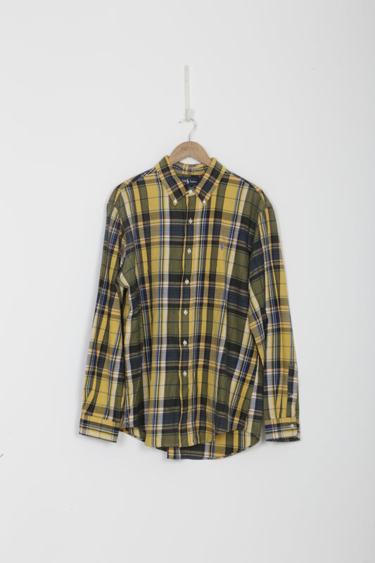 Ralph Lauren Mens Yellow Shirt Size XL